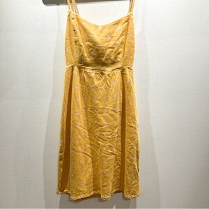 O’NEILL Floral Yellow Mini Dress | Spaghetti Strap | Back Cut Out | Size S